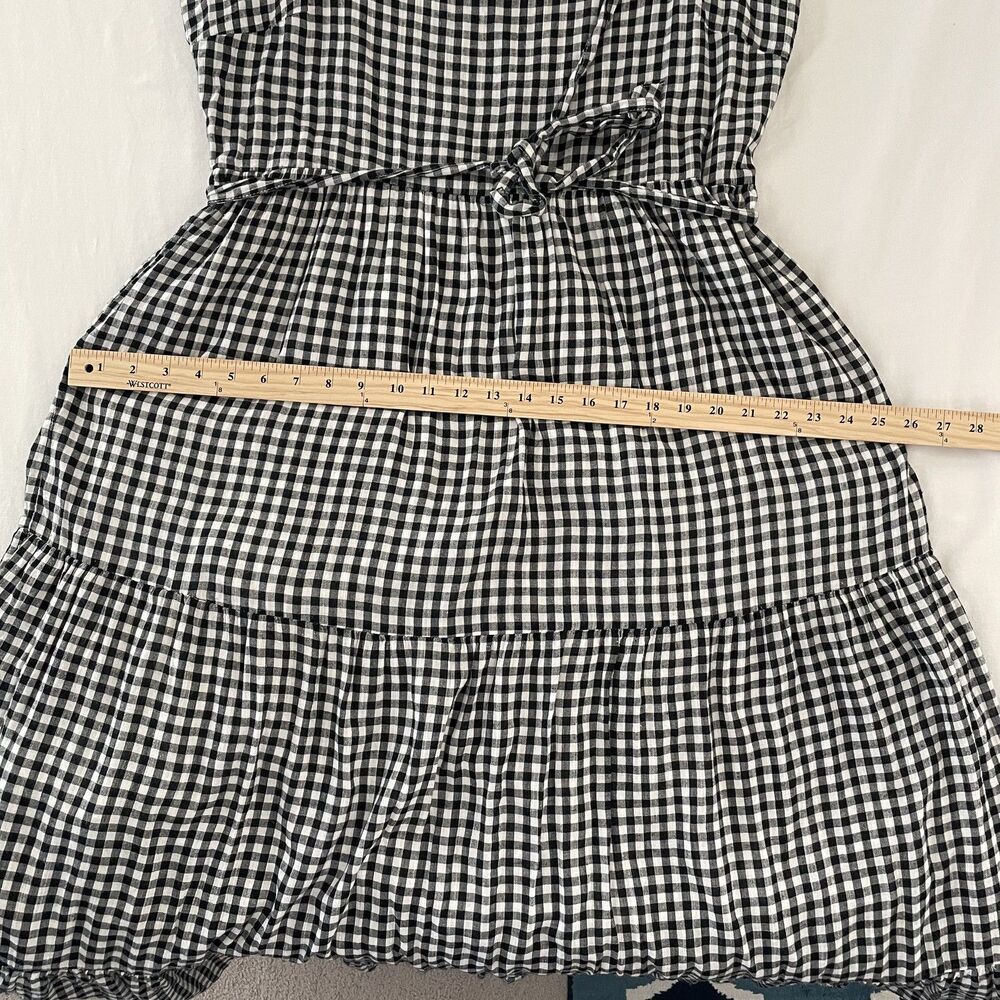 Old Navy Tiered Maxi Dress Sleeveless Gingham Black White Women's Size XL - Picture 10 of 15